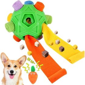 Dog Snuffle Ball Interactive Puzzle Toy With Squeaky Carrot, Slow Feeder For Natural Foraging, Training And Stress Relief