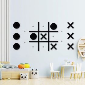 Magnetic Tic Tac Toe Wall Mount Game, Decorative Strategy Board For Game Room, Boys Room, Playroom And Family Fun
