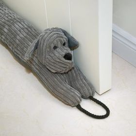 36-Inch Decorative Weighted Dog Draft Stopper, Animal Door & Window Wind Blocker With Hanging Loops For Noise Reduction