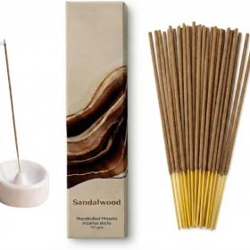 100g Sandalwood Incense Sticks, Natural Hand-Rolled Masala Sticks For Meditation, Yoga, Relaxation And Home Aromatherapy