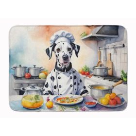Dalmatian The Chef Memory Foam Kitchen Mat Machine Washable Anti-Fatigue Mat Cushion Comfort Bath Mat or Kitchen Rug