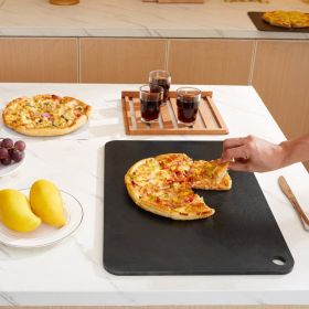 Pizza Steel, 20' X 14' X 3/8' Pizza Steel Plate For Oven, Pre-Seasoned Carbon Steel Pizza Baking Stone With 20X Higher Conductivity, Heavy Duty Rustpr