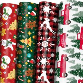 Christmas Wrapping Paper Jumbo Sheets Christmas Decorations Bags  Red, Green And White  Party Favors 29 X 42
