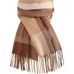 Women's Winter Plaid Blanket Scarf, Cozy Pashmina-Style Shawl For Warmth And Everyday Wear