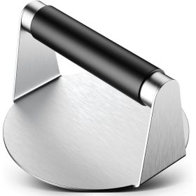 Smash Burger Press, Stainless Steel Hamburger Smasher For Griddle, 5.5 Inch Non-Stick Meat Patty Press With Safe Handle