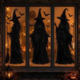 Halloween Decorations  Witch Window Clings For Halloween Party Decor  11.4 X 27.6 Halloween Window Decorations For Indoor Outdoor