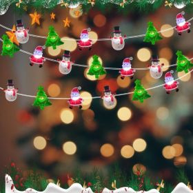 17Ft 50 LED Snowman & Santa Christmas String Lights