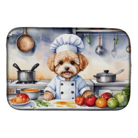 Maltipoo The Chef Dish Drying Mat Absorbent Dish Drying Mat Pad for Kitchen Counter Dish Drainer Mat for Countertop, 14 x 21", Multicolor