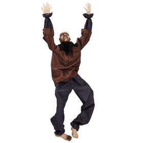 5ft Halloween Wall-Climbing Ghost Decoration With Sound-Activated Moving Legs,Roaring & Laughing Sound Effects,Battery Operated Batteries Not Included