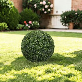 18.5IN Topiary Balls Artificial Outdoor Faux Boxwood Plants Large Green Decorative Spheres for Garden Front Porch Patio Planter Decoration, 2pcs/set