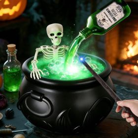 Halloween Decorations Indoor, Large Witches Cauldron Halloween Decor Wand Control Cauldron With Mist Maker, Floating Potion, Spooky Cauldron Hocus