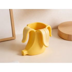 Banana Shape Desktop Storage Container, 3D Printed Organizer Cup For Pens Makeup Brushes And Small Items