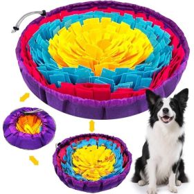 19-Inch Snuffle Mat For Dogs & Cats, Adjustable Slow Feeder And Interactive Foraging Puzzle Toy For Mental Stimulation