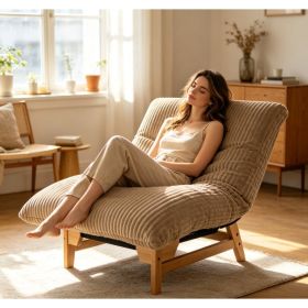 Bean bag chair for Adults ,Accent Armless Lazy Sofa, Casual Single Sofa, Corduroy Fabric, For Living Room And Bedroom , With Backrest, Single Seat
