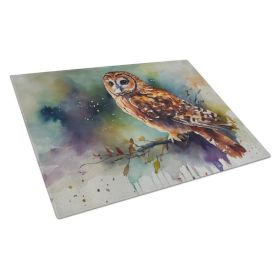 NEW Tawny Owl Glass Cutting Board Decorative Tempered Glass Kitchen Cutting and Serving Board Large Size Chopping Board