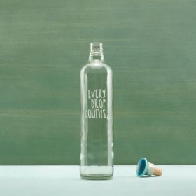 Drop Glass Water Bottle With Ceramic Stopper-750 ML