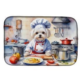 Maltese The Chef Dish Drying Mat Absorbent Dish Drying Mat Pad for Kitchen Counter Dish Drainer Mat for Countertop, 14 x 21", Multicolor
