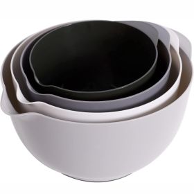 4 Pack Classic Mixing Bowl Set, BPA Free Plastic Kitchen Bowls For Baking, Cooking, Mixing, Food Preparation & Everyday Use