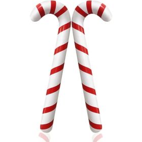 2pcs Inflatable Candy Canes Balloons For Christmas Candy Cane Decorations