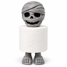 Halloween Mummy Toilet Paper Holder, 3D Printed Cute Mummy Bathroom Decor, Spooky Toilet Roll Stand For Halloween Home Decoration