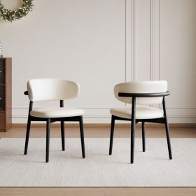 Mid-Century Modern wood feet Dining Chair (Set of 2) â€“ Stylish Wooden Chairs for Dining Room, Kitchen, or Living Room, Comfortable & Durable, Easy t