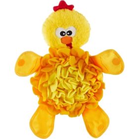 13.4-Inch Chicken Snuffle Pal Squeaky Dog Toy, Interactive Plush Enrichment Toy For Foraging And Play