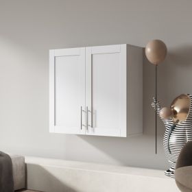 Wall Mounted Storage Cabinet Stackable Wooden Side Cabinet