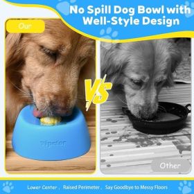 Dog Lick Bowl With Rolling Ball Slow Feeder Enrichment Puzzle Toy For Interactive Feeding And Mental Stimulation