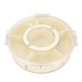 360Â° Rotating Divider Tray 6 Compartments Compact Sealed Snack Tray Divided Serving Tray For Road Trips Picnics Large 10 X 31cm / 3.94 X 12.2in