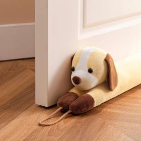 38-Inch Yellow Dog Door Draft Stopper, Under Door Air Blocker For Hot And Cold Air, Wind And Noise Reduction