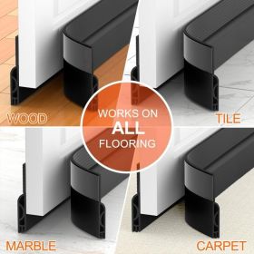 39-Inch Adjustable Door Draft Stopper, Weather Stripping Under Door Sweep For Cold Insulation And Noise Reduction