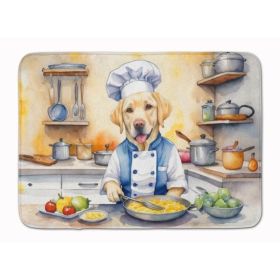 Yellow Labrador Retriever The Chef Memory Foam Kitchen Mat Machine Washable Anti-Fatigue Mat Cushion Comfort Bath Mat or Kitchen Rug