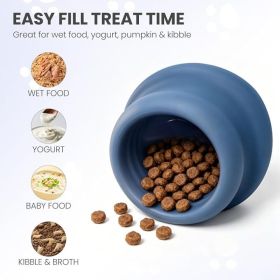 Freeze Dog Enrichment Lick Toy, Stuffable Frozen Treat Bowl For Slow Feeding And Interactive Pet Enrichment