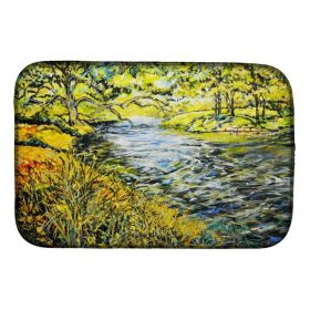 At The Grand Hotel Dish Drying Mat Absorbent Dish Drying Mat Pad for Kitchen Counter Dish Drainer Mat for Countertop, 14 x 21", Multicolor