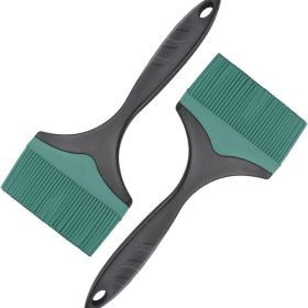 2-Pack Extra-Wide Silicone Grill Basting Brushes Green 3.95 Heat-Resistant Oil & BBQ Sauce Spreader