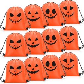 32 Pcs Halloween Pumpkin Drawstring Bags Party Favor