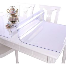 Table Cover 48x71Inch 1.5 Mm Thick Clear Desk Protector Rectangle PVC Desk Mat Waterproof & Easy Cleaning Desk