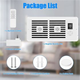 Register Booster Fan Smart AC Vent Booster Fan Fit 4in Plus 10in Register Holes With 3 Modes 10 Speeds 2H 4H Timer LCD Screen 2 Scent Diffuser Slots R