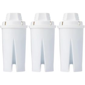 Enhanced Water Filters For Pitcher, Brita Compatible, 3-Pack
