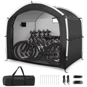 7.2Ã—5.1Ã—6 Ft Outdoor Bike Storage Shed Tent Waterproof Bicycle Shelter for 5 Bikes