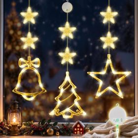 3 Pack Rechargeable Christmas Window Lights (Option: Yellow)
