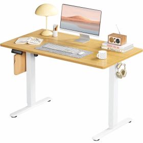Ergonomic Height Adjustable Table with T-Shaped Metal Bracket Modern Computer Workstations,40'' x 24"in (Option: Yellow)