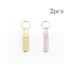2PCS Stainless Steel Mini Pocket Knife - Leaf-Shaped Portable Capsule Knife With Keychain, Handcrafted Wooden Handle For Outdoor Camping, Fishing & Da (Option: Multicolor)