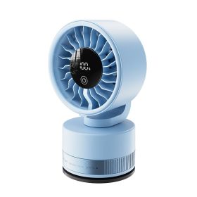 4000 MAh High Capacity Suction Cup Fan With Ultra Strong Suction, Can Be Used As A Bathroom Fan Or Car Fan,Features Five Adjustable Speed Settings And (Option: Bule)